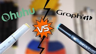 Je teste les graphit pour la première fois  VS Ohuhu Markers [upl. by Ailekahs747]