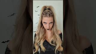 COIFFURE HALLOWEEN 2024 FACILE☠️new halloween trendy hairstyles ideas hairstyle coiffure hair [upl. by Anillehs948]