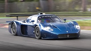 Maserati MC12 Corsa Screaming V12 Engine amp Accelerations at Imola Circuit [upl. by Maurise400]