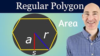 Find the Area of a Regular Polygon Given Radius or Apothem or Side [upl. by Auhel]