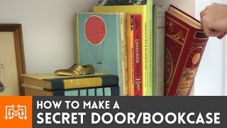 How to make a secret door  bookcase  I Like To Make Stuff [upl. by Adnalu]