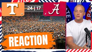 Tennessee Beats Alabama  Josh Pate Rapid Reaction [upl. by Lennaj]