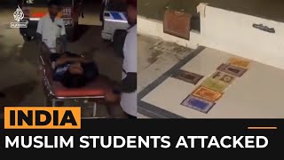 Foreign students attacked over Muslims prayers at Indian university [upl. by Neitsirhc565]