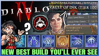 Diablo 4  New Best INFINITE DAMAGE SUPER SPEED Sorcerer Build Found  New Unique Combo OP  Guide [upl. by Shaffert]