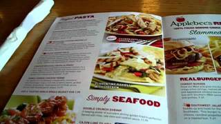 Applebees Restaurant Menu and Dinner USA 092011 [upl. by Eissac]