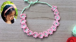 Crochet Headband  Headband crochet flower [upl. by Rhetta]