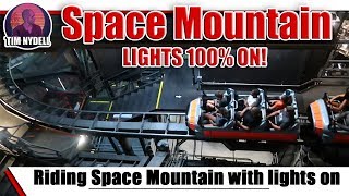 Riding Space Mountain with the LIGHTS ON  Hyperspace Mountain  Disneyland  Disney Park  2019 [upl. by Adnilahs]