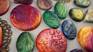 Mica and Ink on Clay  Making Alcohol Ink Shine [upl. by Anhcar]