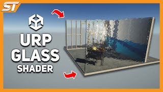 Glass Shader in Unity URP Reflection  Distorted  Frosted [upl. by Idonna]