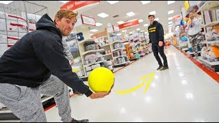 KICKBALL WITH STRANGERS IN STORES got away with it [upl. by Orabla]