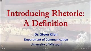 Introduction to Rhetoric A Definition [upl. by Kayla556]