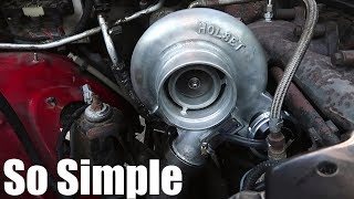 2nd Gen 24 Valve hy35 to hx35 turbo upgrade explained more [upl. by Ennylhsa]