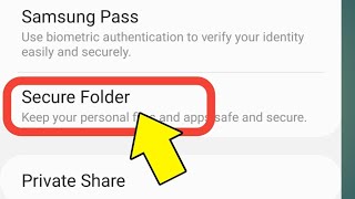 Samsung Mobile Me Secure Folder Kaise Banaye  How To Make Secure Folder On Samsung [upl. by Yanetruoc]