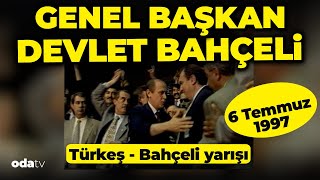 Türkeş  Bahçeli Yarışı  Devlet Bahçeli Genel Başkan Seçildi  6 Temmuz 1997  Odatv Arşiv [upl. by Aremaj428]