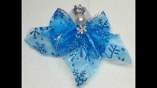 DIYMake A Beautiful And Simple Blue Angel Ornament [upl. by Anasor]