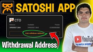 Satoshi App CTO withdrawal Address kaise link Karen  CTO Airdrop withdrawal [upl. by Lulu79]