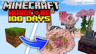 I Survived 100 Days on ONE BLOCK Skyblock in Minecraft [upl. by Zetniuq]