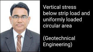 Vertical stress below strip load and uniformly loaded circular area  Geotechnical Engg  CE  AKTU [upl. by Esinrahc]