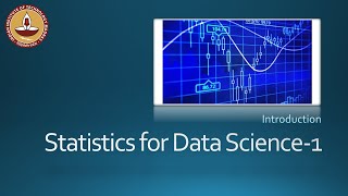 Statistics for Data Science 1  Introduction [upl. by Aek]