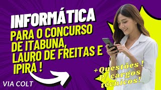 Informática para o concurso da prefeitura de itabuna  Cargos Técnicos laurodefreitas  Parte 2 [upl. by Sarene340]