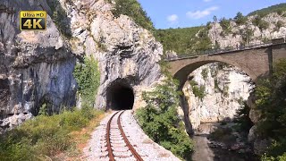 4K CABVIEW Mokra Gora  Višegrad Tunnel bats Rzav river canyon Serbian  Bosnian border crossing [upl. by Nivak]