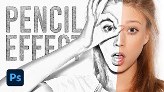 Pencil Sketch Drawing Effect Photoshop Tutorial [upl. by Tennes]