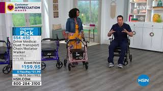 Drive Medical Duet Transport ChairRollator Walker [upl. by Marla262]