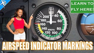 Airspeed Indicator Markings  Finding True Airspeed [upl. by Aroz641]