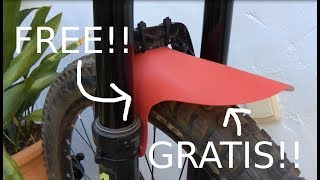 COMO HACER UN GUARDABARROS DE BICICLETA CASERO GRATIS ¿HOW TO DO A MTB MUDGUARD FOR FREE [upl. by Tessil]