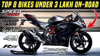 Top 8 Best Bikes Under 3 Lakh OnRoad Price In India Under 3 Lakh Best Bikes 2024Best Bikes 2024 [upl. by Eiramannod615]