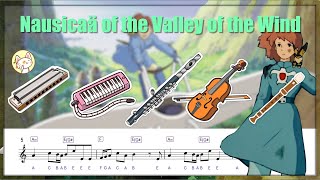 Nausicaä of the Valley of the Wind 風の谷  Play along With Piano Accompaniment  Sheet music [upl. by Weismann]