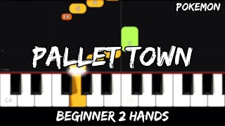 Pokémon  Pallet Town Theme  Easy Beginner Piano Tutorial  For 2 Hands [upl. by Assila]