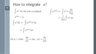 How to Integrate ax Constant to a Power Integration [upl. by Llirrehs]