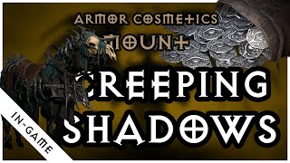 Creeping Shadows  Diablo IV Cosmetics Mount  InGame 4K  1600 Platinum [upl. by Larkin]