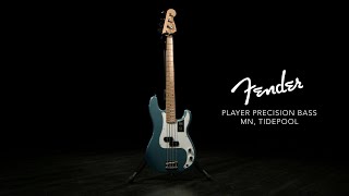 Fender Player Precision Bass MN Tidepool  Gear4music demo [upl. by Adnhoj844]