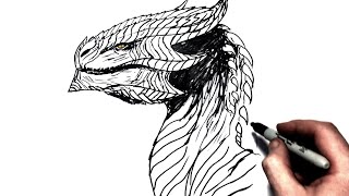 How to Draw a Dragon  Step by step [upl. by Nolitta]