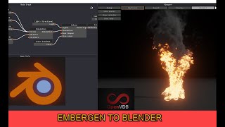 EMBERGEN TO BLENDER  VDB files import to blender and easy shading [upl. by Ellertnom]