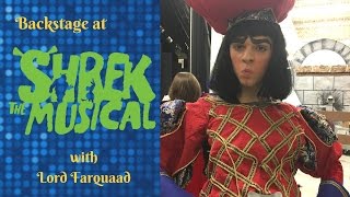 LORD FARQUAAD GIVES A BACKSTAGE TOUR AT SHREK THE MUSICAL [upl. by Mmada]