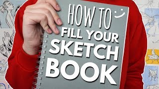 10 Ways to Fill Your Sketchbook  mini Sketchbook Tour [upl. by Leitao324]