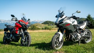 2020 BMW F900XR vs Ducati Multistrada 950S  Review [upl. by Noseyt]