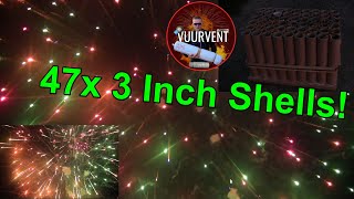 47x 3quot Inch Shells  VUURWERK  FIREWORKS [upl. by Llerrod]