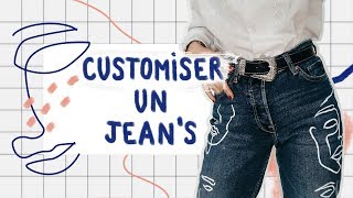 CUSTOMISER UN VIEUX JEANS DIY  Limistic [upl. by Hsirap]