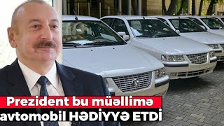 İlham Əliyev bu tanınmış şəxsə avtomobil hədiyyə etdi [upl. by Aikcir605]