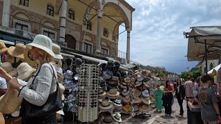 Monastiraki square  Athens center walking [upl. by Hazeefah]