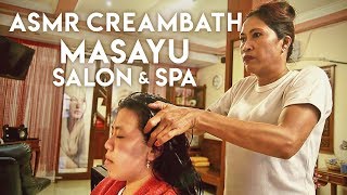 💆🏻‍♀️ ASMR Relaxing Creambath Massage  Masayu Salon [upl. by Naitsihc]