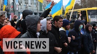 ProRussia amp ProUkraine Protesters Face Off Russian Roulette in Ukraine [upl. by Nylissej290]