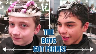 THE BOYS GOT PERMS  BEFORE AND AFTER [upl. by Ykcub]