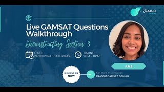 Live GAMSAT Questions Walkthrough Deconstructing Section 3 [upl. by Spaulding777]