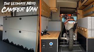 Ford Transit Work Van Converted to Moto HaulerOffGrid Camper [upl. by Charry]