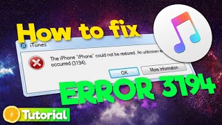 How to fix iTunes Error 3194 on Windows 1087 Tutorial  2021 [upl. by Aileen457]